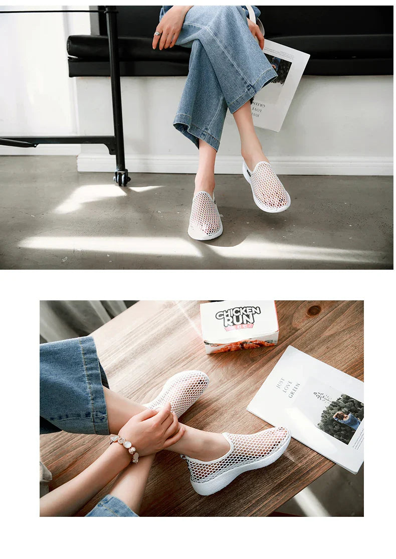 Hot Season Female Sandals 2022 Mesh Breathable Women Shoes Fashion Sports Shoes Soft Comfortable Women Shoes Zapatos De Mujer