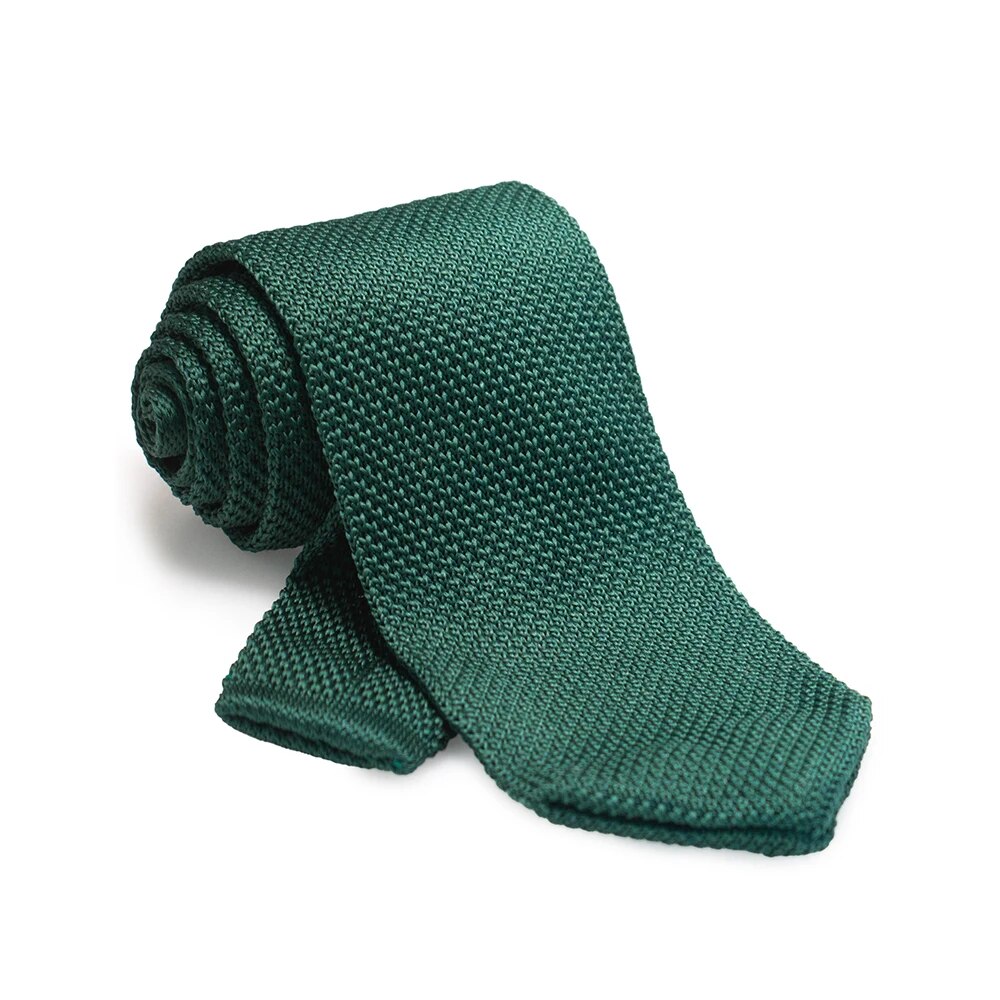 Solid Color Tie 8cm Knitted Ties Cotton Neck Ties