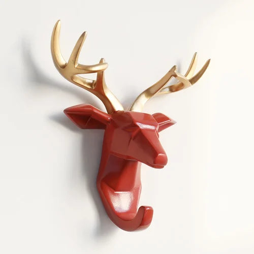 Geometric Animal Wall Hooks – Decorative Resin Key, Towel & Umbrella Hangers
