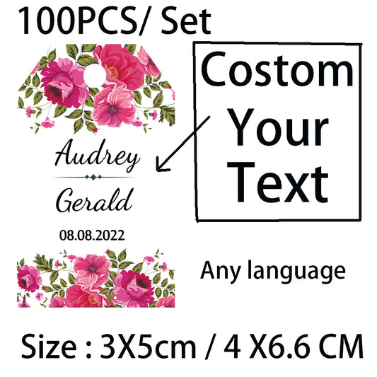 100 pcs/ set Personalised Gift Tags, Gift Tags, Handwritten Kraft Wedding Favour Label Custom