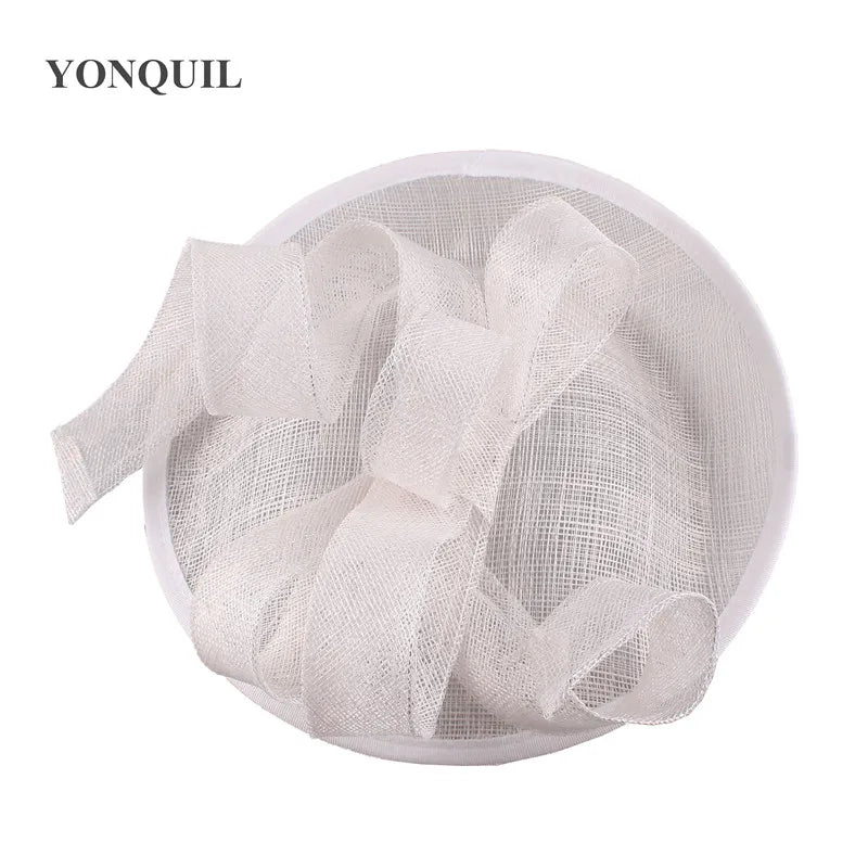 Formal Women Wedding Chuch Hat Bride Mariage Chapeau Ladies Party Occasion Derby Fascinator Sinamay Hat With Headband Accessory