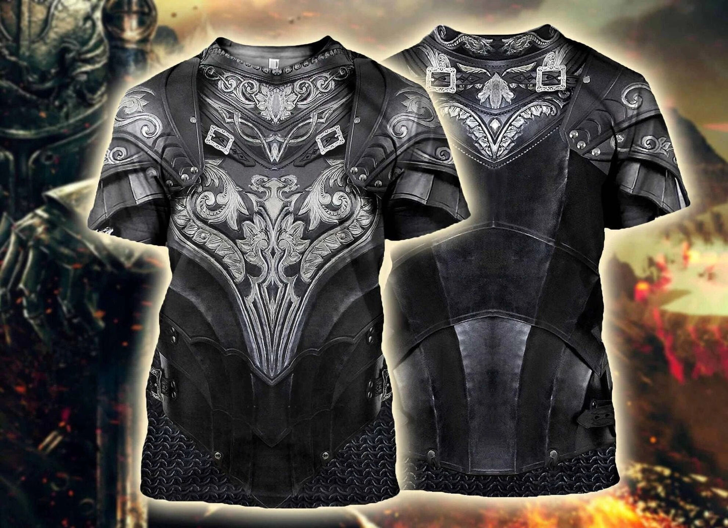 3D Printed Chainmail Knight Armor Men t shirt Knights Templar Fashion Short sleeve shirt summer hip hop Unisex tshirt