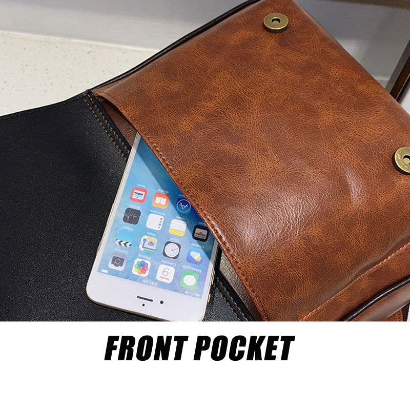 Waterproof Vintage Leather Big Travel Backpack Anti Theft Backpacks Students