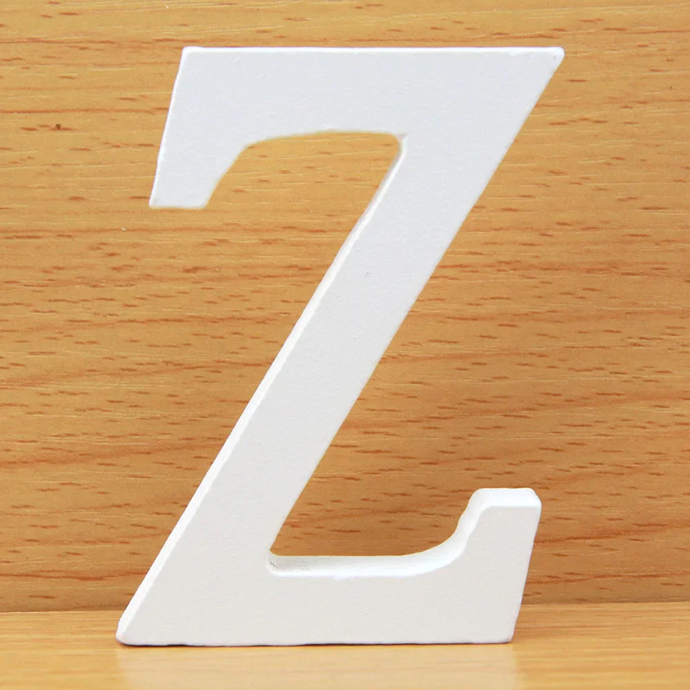 8 CM  White Wooden Letters