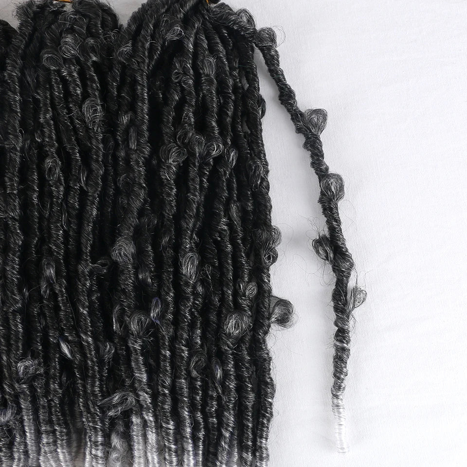 Butterfly Locks Hair Grey Butterfly Locs Pre looped Butterfly Locs Crochet Hair 14 Inch Crochet Butterfly Twist 20 Strands/Pack