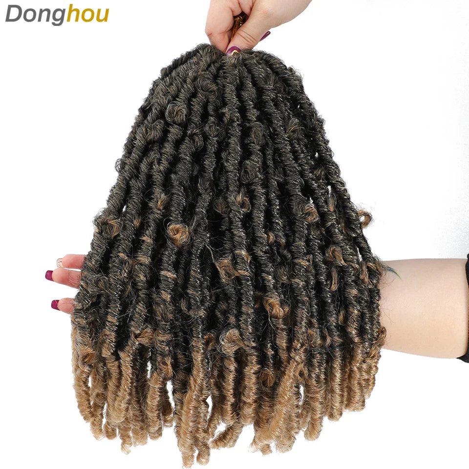 Butterfly Locks Hair Grey Butterfly Locs Pre looped Butterfly Locs Crochet Hair 14 Inch Crochet Butterfly Twist 20 Strands/Pack