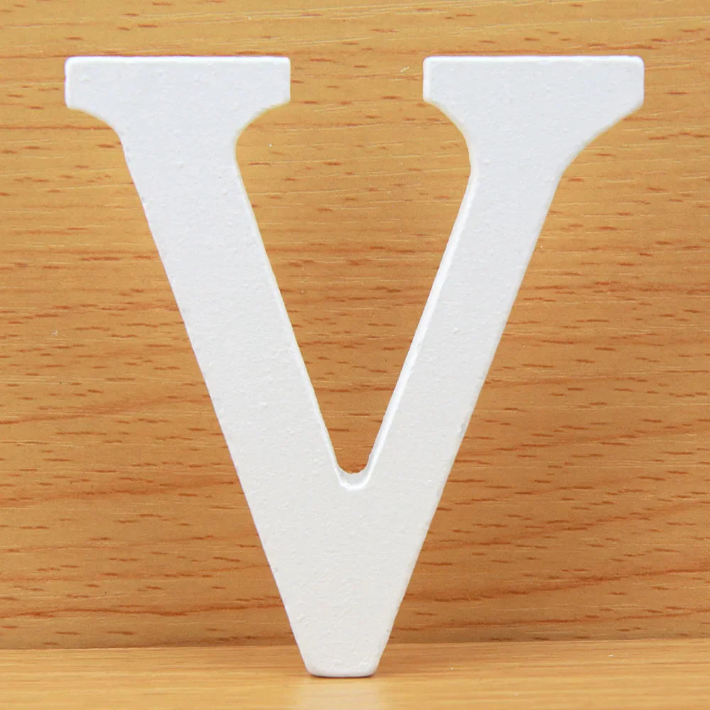 8 CM  White Wooden Letters
