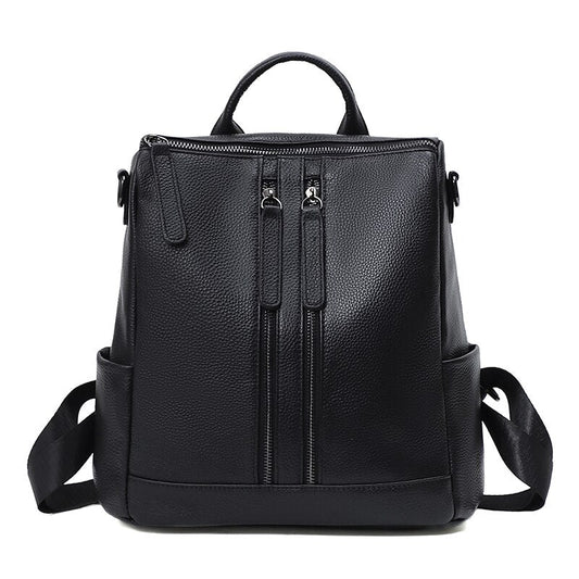 Fashion Genuine Cow Leather Backpack Women Shoulder Bags Large Capacity Schoolbag