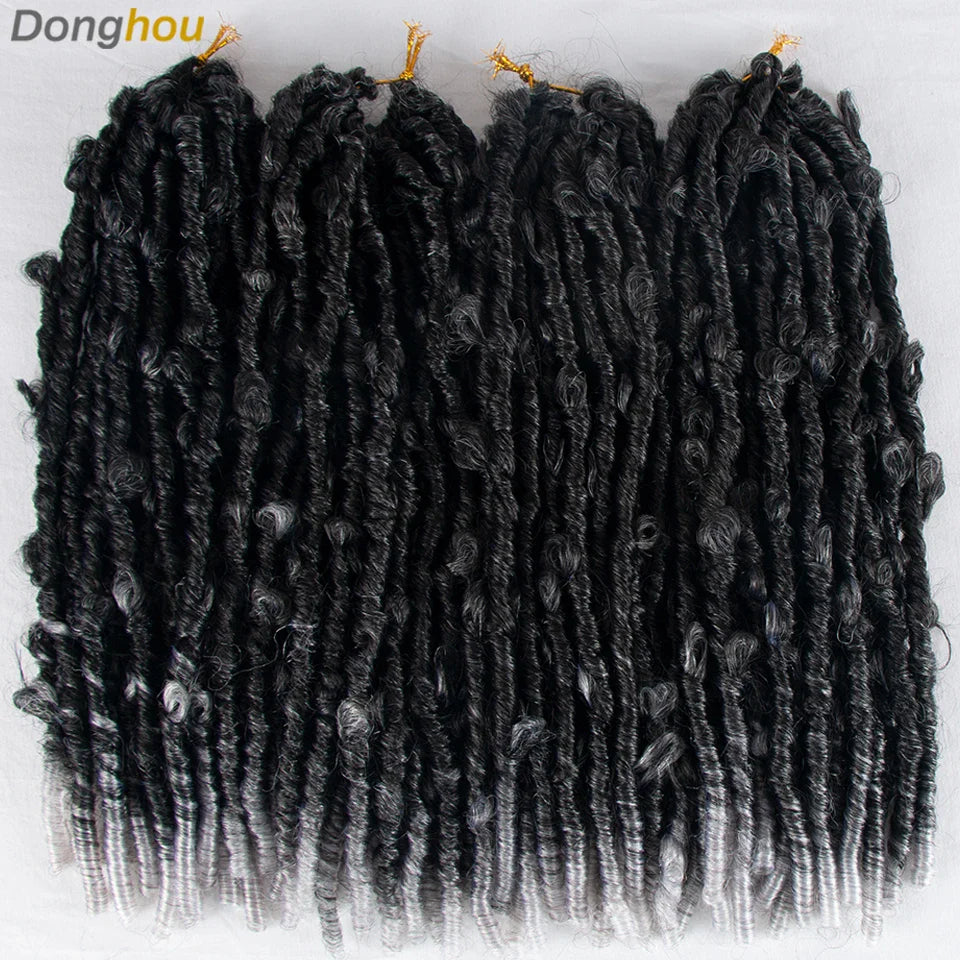Butterfly Locks Hair Grey Butterfly Locs Pre looped Butterfly Locs Crochet Hair 14 Inch Crochet Butterfly Twist 20 Strands/Pack
