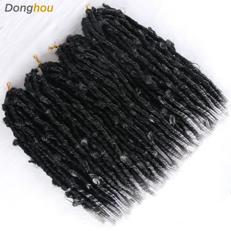 Butterfly Locks Hair Grey Butterfly Locs Pre looped Butterfly Locs Crochet Hair 14 Inch Crochet Butterfly Twist 20 Strands/Pack