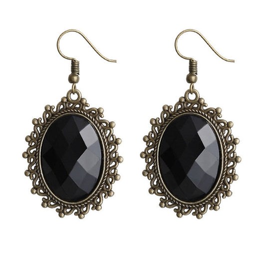 Black Lace Gothic Vintage Sexy Fashion Velvet Chain Necklace Earrings Hand Lace
