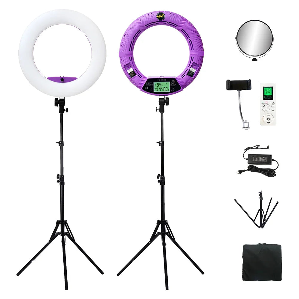 96W Ring Light Photography Led Ring Lamp 2700-10000k With Mobile Holder Tripod Stand Ringlight kit For Live Video Streaming