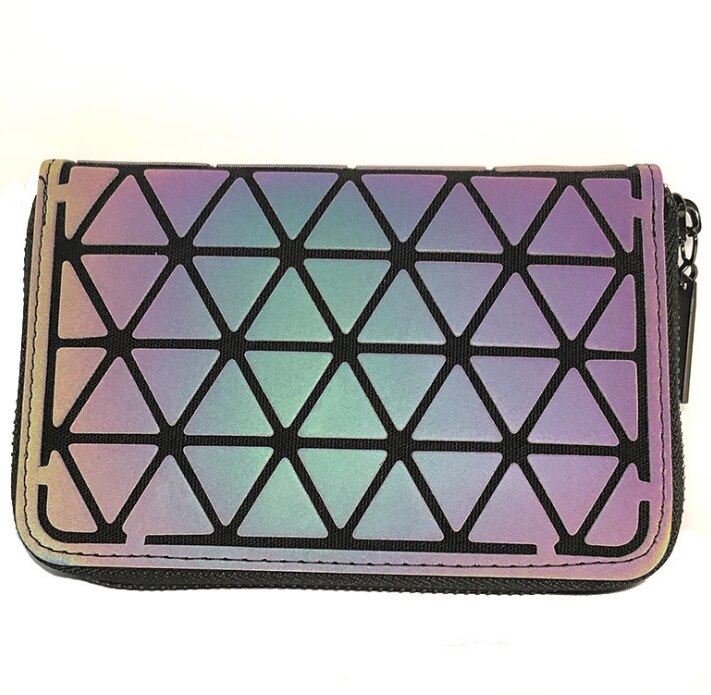 Luminous wallet Fashion women-bag Geometric wallet Laser small Handbag Purse