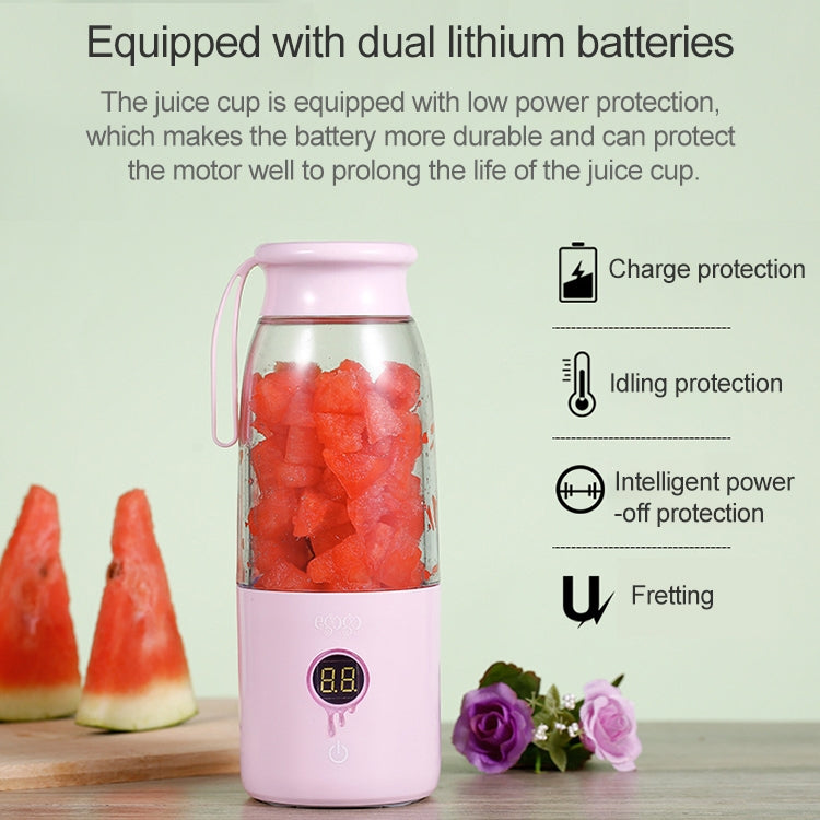Vitamer USB Mini Portable Juicer Juice Blender Lemon Fruit Squeezers Reamers Bottle (Pink)