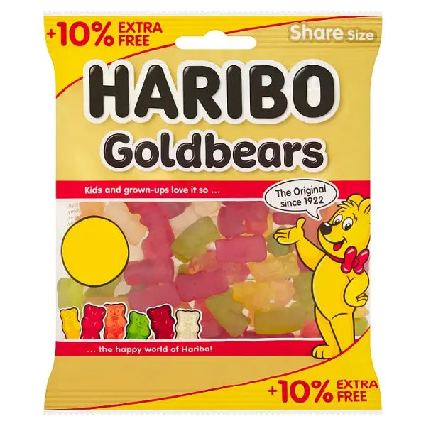 HARIBO Goldbears Jelly Sweets Sharing Bag 154g (Case of 12)