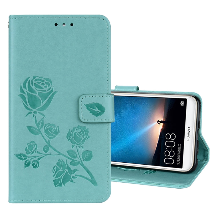 For Huawei Mate 10 Lite Rose Embossed Horizontal Flip Environmental PU Leather Case with Holder & Card Slots & Wallet, Huawei Mate 10 Lite, For Huawei Mate 10 Lite