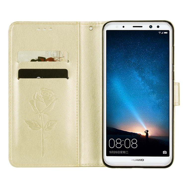 For Huawei Mate 10 Lite Rose Embossed Horizontal Flip Environmental PU Leather Case with Holder & Card Slots & Wallet, Huawei Mate 10 Lite, For Huawei Mate 10 Lite