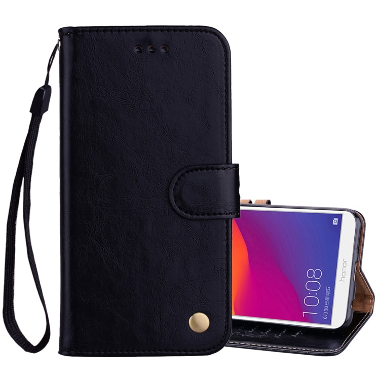 Business Style Oil Wax Texture Horizontal Flip Leather Case for Huawei Honor 7C / Enjoy 8 / Y7 (2018) / Y7 Prime (2018) / Nova 2 Lite, with Holder & Card Slots & Wallet, For Huawei Honor 7C / Y7 Prime (2018), For Huawei Honor 7C                        ...