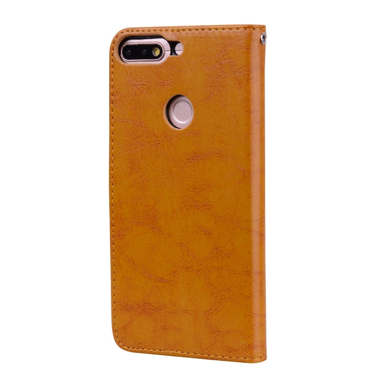 Business Style Oil Wax Texture Horizontal Flip Leather Case for Huawei Honor 7C / Enjoy 8 / Y7 (2018) / Y7 Prime (2018) / Nova 2 Lite, with Holder & Card Slots & Wallet, For Huawei Honor 7C / Y7 Prime (2018), For Huawei Honor 7C                        ...
