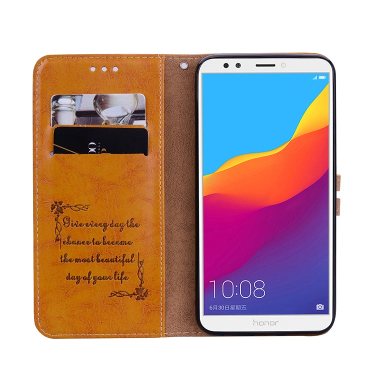 Business Style Oil Wax Texture Horizontal Flip Leather Case for Huawei Honor 7C / Enjoy 8 / Y7 (2018) / Y7 Prime (2018) / Nova 2 Lite, with Holder & Card Slots & Wallet, For Huawei Honor 7C / Y7 Prime (2018), For Huawei Honor 7C                        ...