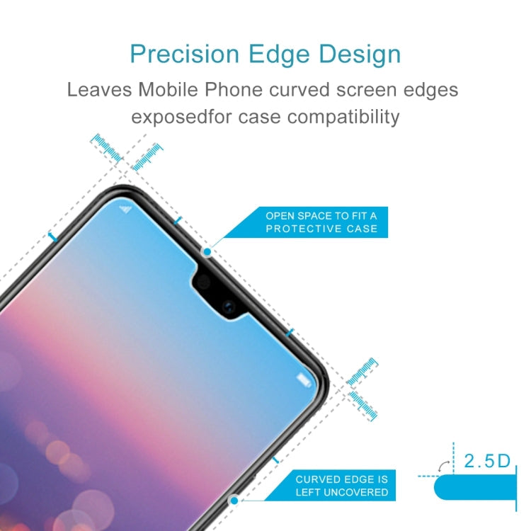 50 PCS for Huawei P20 0.26mm 9H Surface Hardness 2.5D Explosion-proof Tempered Glass Screen Film, No Retail Package, For P20
