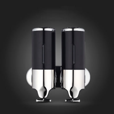 Dual Hotel Shower Manual Dispenser Wall Mounted Washing Liquid Shampoo Soap Bottle, Capacity: 1000ml, 1000ml/Transparent, 1000ml/White, 1000ml/Dark Red, 1000ml/Silver, 1000ml/Black, 1000ml/Gold