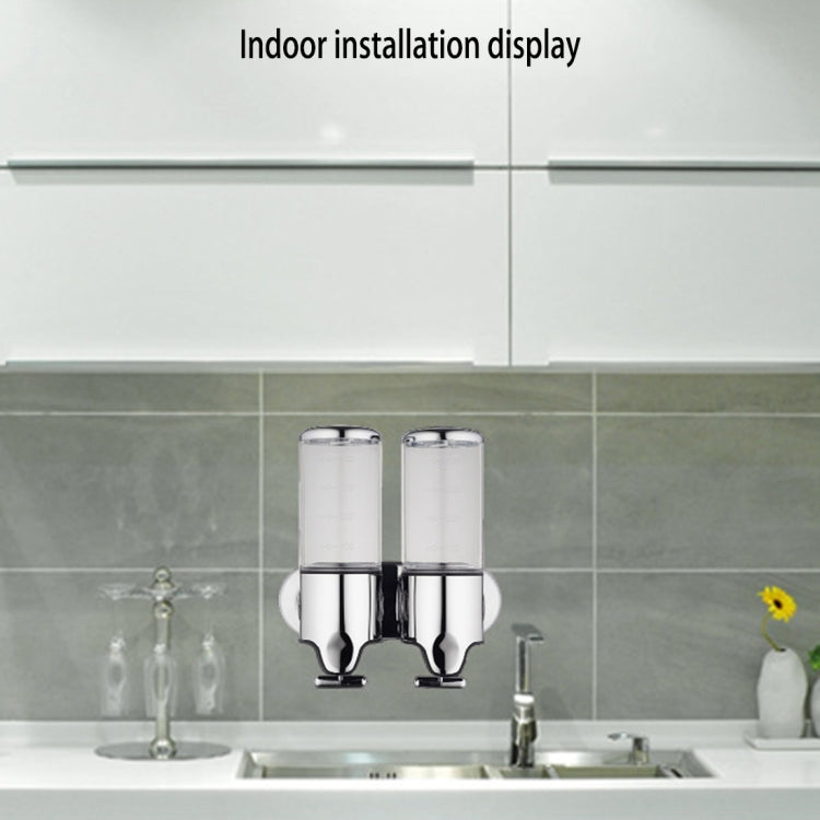 Dual Hotel Shower Manual Dispenser Wall Mounted Washing Liquid Shampoo Soap Bottle, Capacity: 1000ml, 1000ml/Transparent, 1000ml/White, 1000ml/Dark Red, 1000ml/Silver, 1000ml/Black, 1000ml/Gold