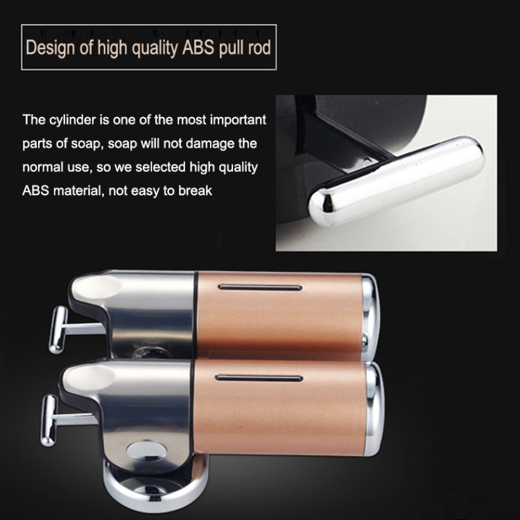 Dual Hotel Shower Manual Dispenser Wall Mounted Washing Liquid Shampoo Soap Bottle, Capacity: 1000ml, 1000ml/Transparent, 1000ml/White, 1000ml/Dark Red, 1000ml/Silver, 1000ml/Black, 1000ml/Gold