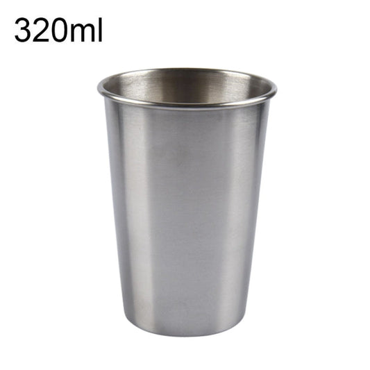 320ml Single Wall Electropolished Stainless Steel Brief Wine Cup(Silver), 320ml