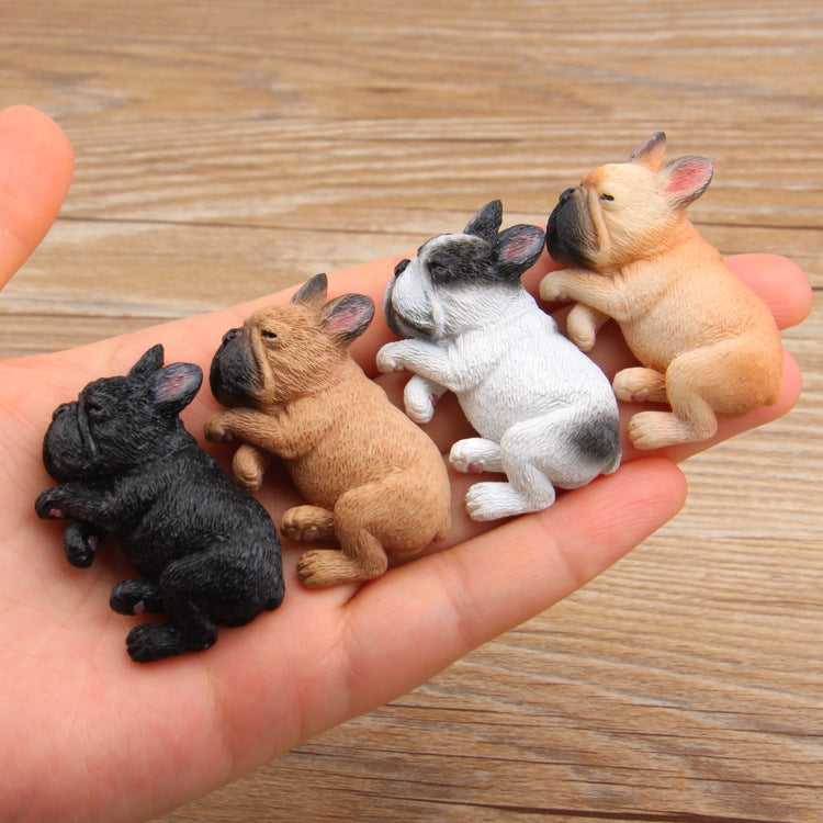 Home Decoration Lovely Rrunk on Sleep French Bulldog 3D Fridge Paste, NO Magnetic, French Bulldog  NO Magnetic