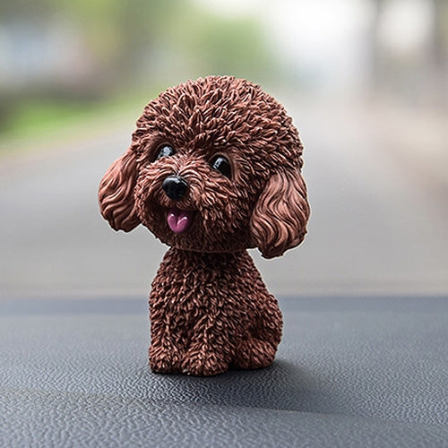 Shaking Head Dog Car Ornaments Resins Lovely Cartoon Dog New Year Gifts with Double-sided Adhesive Tape, Inu Cartoon Dog, Bulldog Cartoon Dog, Husky Dog Cartoon Dog, Corgi Dog Cartoon Dog, White Teddy Cartoon Dog, Brown Teddy Cartoon Dog               ...
