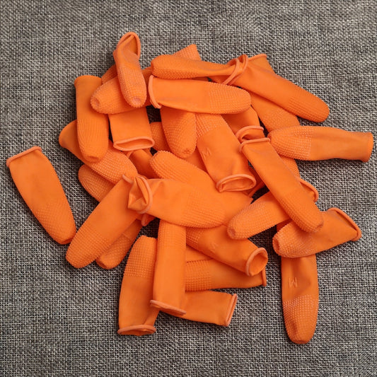 100pcs / Pack Antistatic Antislip Durable Fingertips Latex Protective Gloves, Size: L, 2.8*6.5cm, Size: L, 2.8*6.5cm