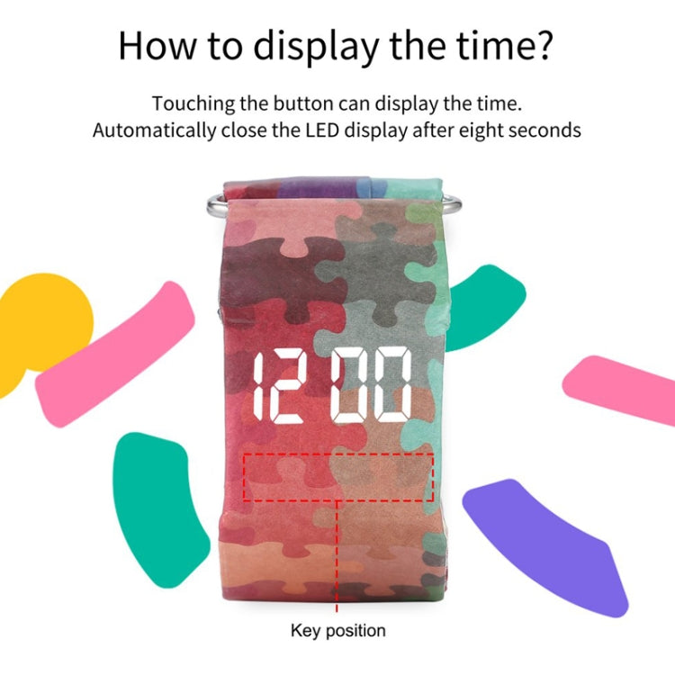 Lost Pattern Creative Fashion Waterproof Paper Watch Intelligent Paper Electronic Wristwatch, Lost Pattern