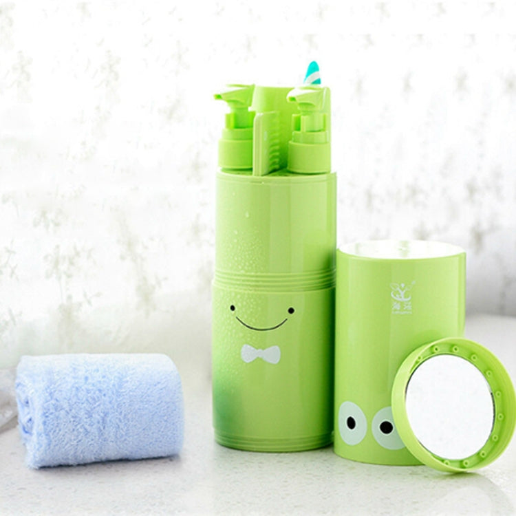 Creative 7 in 1 Portable Gargle Cup Shampoo Sub-Bottle Towel Toothbrush Comb Make-up Mirror Travel Wash Kits, Affordable Sets, 7 in 1