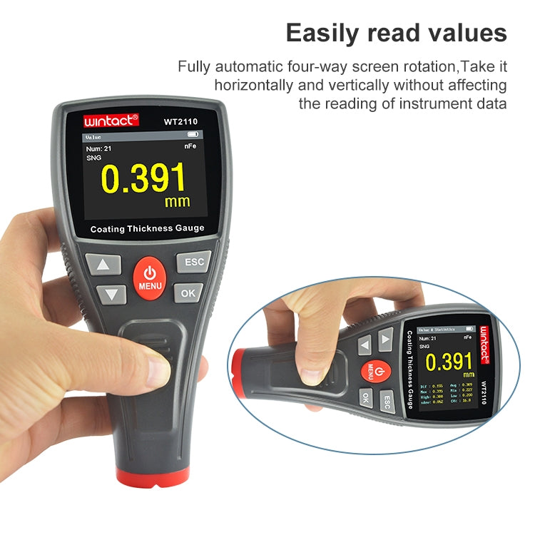 Wintact WT2110 Color Screen Display Coating Thickness Gauge, WT2110