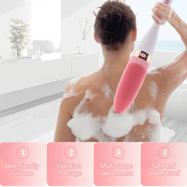 CNaier AE-8381 Household Waterproof Vibration Silicone Electric Massage Bath Body Brush (Green)