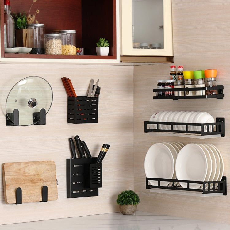 Stainless Steel Wall-mounted Kitchen Rack Double Cage Chopsticks Canister Holder, Chopsticks Canister Holder