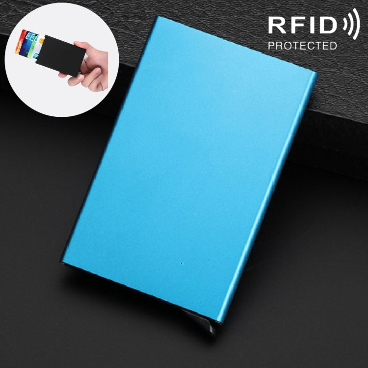 Antimagnetic Stainless Steel PU Business Card Holder Credit Card Case, Size: 10*6.2*0.8cm