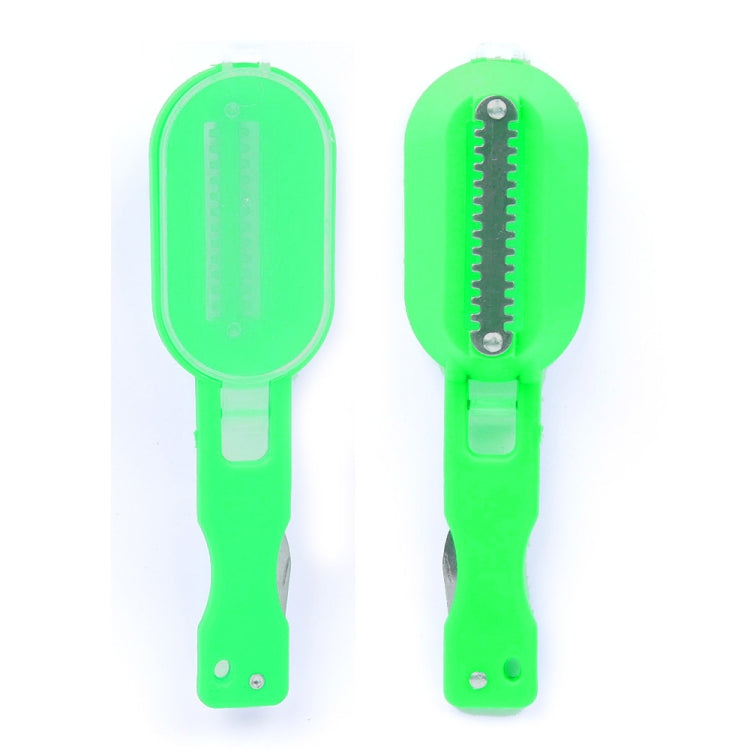 2 PCS Kitchen Essential Fish Scraper Fish Scale Planing Knife with Cover, 20x5.2cm Green, 20x5.2cm Blue, 20x5.2cm Pink