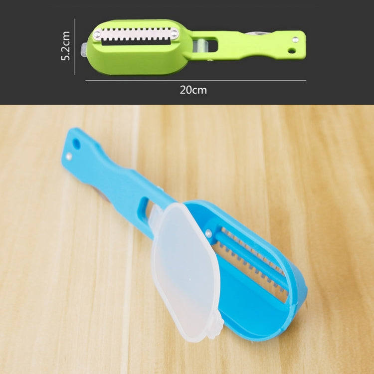 2 PCS Kitchen Essential Fish Scraper Fish Scale Planing Knife with Cover, 20x5.2cm Green, 20x5.2cm Blue, 20x5.2cm Pink