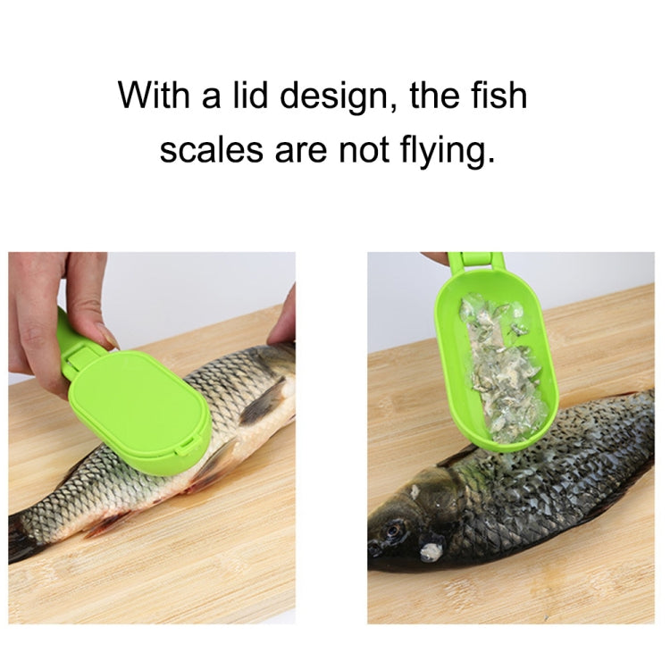 2 PCS Kitchen Essential Fish Scraper Fish Scale Planing Knife with Cover, 20x5.2cm Green, 20x5.2cm Blue, 20x5.2cm Pink