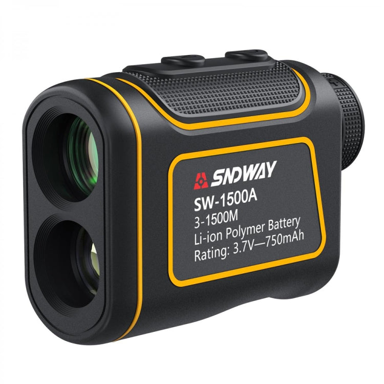 SNDWAY SW1500A Handheld Outdoor Waterproof Telescope Range Finder Distance Measurer, 1500m, 1500m