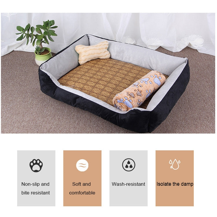 Dog Bone Pattern Big Soft Warm Kennel Pet Dog Cat Mat Blanket, Size: XS, 50×40×15cm, Size: XS
