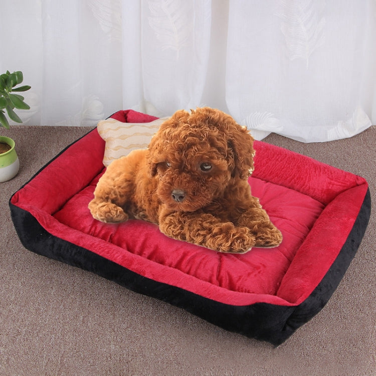 Dog Bone Pattern Big Soft Warm Kennel Pet Dog Cat Mat Blanket, Size: XS, 50×40×15cm, Size: XS