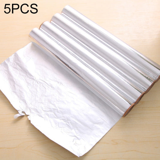 5 PCS 5m Bakest Aluminum Tin Foil Paper Barbecue Paper, 5 PCS Barbecue Paper
