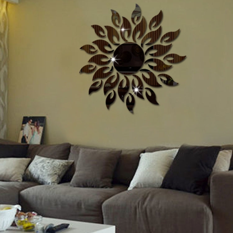 Sunflower Mirror Wall Sticker Bedroom Living Room Decoration Wall Stickers, Sunflower  Silver, Sunflower Black, Sunflower Glod