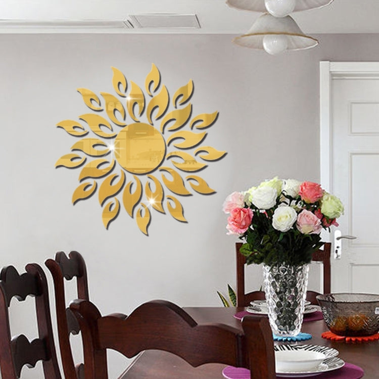 Sunflower Mirror Wall Sticker Bedroom Living Room Decoration Wall Stickers, Sunflower  Silver, Sunflower Black, Sunflower Glod