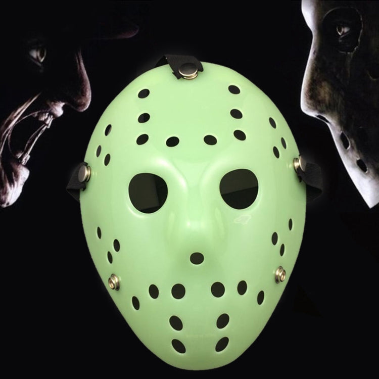 Halloween Party Cool Thicken Jason Mask, Fluorescent Green, Gold, Red + White, Silver