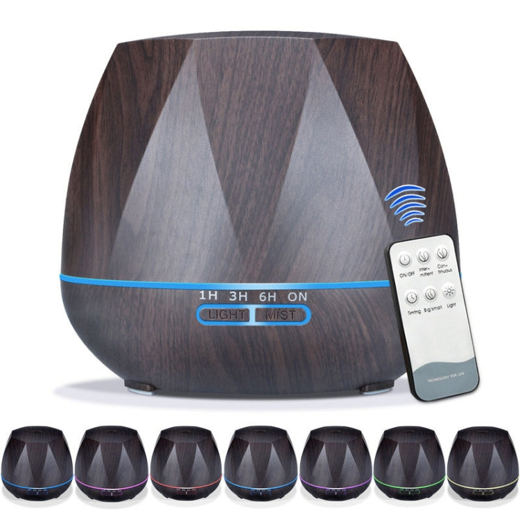 Peach Shape Wood Grain Remote Control Ultrasonic Humidifier Aromatherapy Machine Automatic Alcohol Sprayer with LED Lights, Capacity: 400mL, UK Plug (Dark Wood Color), Diamond Dark Wood Color, Diamond Light Wood Color, Peach Shape Dark Wood Color      ...