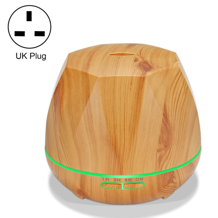 Peach Shape Wood Grain Remote Control Ultrasonic Humidifier Aromatherapy Machine Automatic Alcohol Sprayer with LED Lights, Capacity: 400mL, UK Plug (Dark Wood Color), Diamond Dark Wood Color, Diamond Light Wood Color, Peach Shape Dark Wood Color      ...